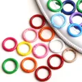 Bunte Metall Federringe offene runde Karabinerhaken für DIY handgemachte Schlüsselanhänger. - Federring mit vierteiliger Kette / Zufällige 23 Farben Federring