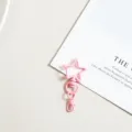 Rosa Metall Stern Karabiner Haken Anhänger Detail, süßes DIY Zubehör für Taschen Plüschpuppe. - Rosa