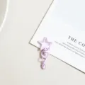 Détail du mousqueton étoile violette porte-clés accessoire vue rapprochée pour DIY - Mauve Clair