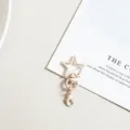 Porte-clés en métal mousqueton étoile rose accessoire DIY pendentif pour peluches. - Brun Clair