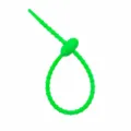 22cm colorful silicone cable tie tadpole DIY bag keychain doll pendant data cable accessory - Green - Tadpole Buckle