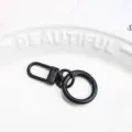 Schwarzer Metall Federring Schlüsselanhänger Karabiner Ersatz für DIY Schmuck Zubehör. - Feder Schnalle + Tor Clip / Schwarz