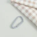 Bunter DIY Federkarabiner Detail, Metall D Schnalle für Taschen Schlüsselanhänger Schmuck. - Grau