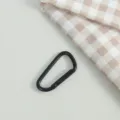 Schwarzer Metall Karabinerhaken D-Ring Federclip für DIY Taschen Schlüsselanhänger Schmuck. - Schwarz