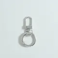 Zinc alloy spring ring keychain snap hook metal DIY handmade accessory hardware part - Spring Buckle + Gate Clip / White K