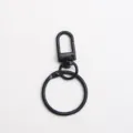 Black metal keychain hardware split ring lobster clasp DIY jewelry accessory craft hook - Snap Hook + 3cm Ring / Black