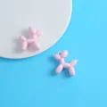 Pink balloon dog charm detail shot, cute resin pendant for DIY keychains, bags and phone chains. - Light Pink