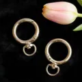 Gold round spring rings metal keychain clasps bag DIY hardware accessories detail display. - Round Swivel Buckle / Gold