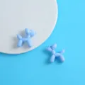 Süße Bonbonfarbene Acryl Ballon Hund Anhänger DIY Schlüsselanhänger Schmuck Harz Material - Kleiner Ballonhund / Blau