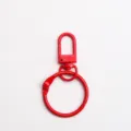 Red metal keychain hook binder ring snap clip hardware for DIY craft jewelry making accessories - Snap Hook + 3cm Ring / Red