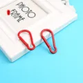 Moschettone a molla in lega di alluminio rosso mini portachiavi accessori per gioielli - Rosso Vivo