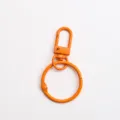 Orange metal keychain snap hook and round ring diy accessories craft hardware supplies - Orange