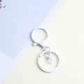 Weißer Legierung Karabinerhaken Schlüsselanhänger dreiteiliges Set DIY Metallring Zubehör - Weiß Karabinerverschluss Dreiteiliges Set