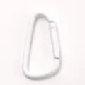 Weißer Aluminium-Karabinerhaken, langlebiger Outdoor-Rucksackclip und stabiler Schlüsselanhänger. - Weiß