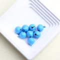 Light blue 14mm metal jingle bells, candy color painted DIY craft jewelry accessories pendant. - Blue