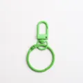 Green metal keychain snap hook keyring with baking paint finish DIY craft accessory part - Green