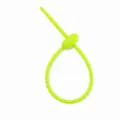 22cm colorful silicone cable tie DIY bag keychain pendant data cable accessory bright green - Fluorescent Green - Tadpole Buckle