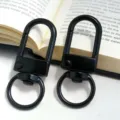Black metal U-shaped gate hook keychain DIY craft accessories hardware findings parts - Black Gate Buckle