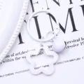 White metal star keychain pendant with small bell, trendy aesthetic bag charm accessory. - White Solid Five-Pointed Star + 3cm Ring + 14mm Bell