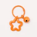 Oranje ster bel sleutelhanger hanger diy knutsel tas accessoire leuke bedel nieuw - Oranje