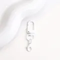Weiß lackierter Metall Drehschlüsselanhänger U-Haken Karabiner DIY Puppen Tasche Zubehör - Weiß