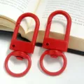 33mm red metal swivel snap hook lobster clasp key chain diy craft hardware accessory 2pcs - Red Gate Buckle