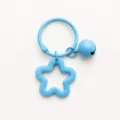 Lichtblauwe Ster Sleutelhanger Metalen Bel Tas Hanger DIY Handwerk Cadeau Accessoire - Blauw