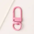 Rosa Zinklegierung Karabinerhaken Schlüsselanhänger, DIY Plüschpuppe Schmuckzubehör. - Rosa