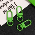 Zinc alloy swivel snap hook keychain DIY accessory lobster clasp in vibrant green color - Green