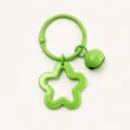 Groene ster bel sleutelhanger hanger, metalen ring schattige DIY handwerk tas charm accessoires - Groen