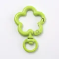 Light green metal flower spring snap hook DIY keychain bag pendant jewelry accessory - Plum Blossom Spring Buckle / Fruit Green