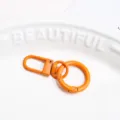 Oranger Metallfederring Karabiner Schlüsselanhänger DIY Schmuck Zubehör Taschen Dekor SKU - Orange