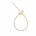 Silicone cable tie 22cm flexible DIY bag keychain pendant data wire organizer strap beige. - Khaki - Tadpole Buckle