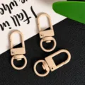Zinc alloy swivel lobster clasps keychain DIY hardware accessories 32mm bag clips 3pcs - Khaki