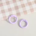 20mm colorful painted spring clasp ring DIY jewelry accessories connecting ring materials. - Lavender