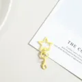 Porte-clés étoile peint coloré mousqueton accessoire DIY pour pendentif poupée en peluche. - Light jaune