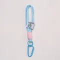 Colorful keychain lanyard with carabiner, stylish phone charm strap for plush toys and bags - Light Blue