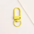 Bunter lackierter Metall Karabiner Haken 33mm U-form Hundehaken DIY Bastel Zubehoer. - Gelb