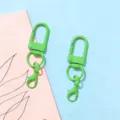 Colorful painted U-shaped rotating lobster clasp keychain DIY doll jewelry hanging accessory - Gate Buckle + Lobster Clasp / Green