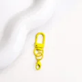 Gelber Metall Karabinerhaken U-foermiger Haken DIY Puppe Tasche Zubehoer rotierende Hardware - Gelb