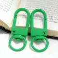 Colorful metal U-shaped door buckle snap hook keychain for DIY bag crafting parts. - Door Buckle - Green