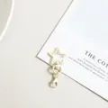 Joli mousqueton en metal en forme d'etoile porte-clefs accessoire DIY en couleur claire. - Blanc Cassé