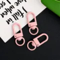 Pink zinc alloy rotating swivel snap hook keychain accessories variant for DIY bags and keys. - Light Pink