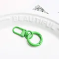 Grüner Metall Federring Schlüsselanhänger Karabiner DIY Tasche Zubehör Variante. - Grasgrün