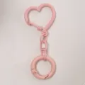 Rosa Herz Form Metall Schlüsselanhänger Tasche Anhänger DIY Zubehör Schöne Rosa Variante - Hellrosa