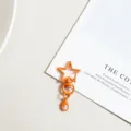 Porte-clés mousqueton étoile laquée orange accessoire DIY pour jouet en peluche mignon - Orange