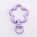 Light purple flower spring clasp keychain DIY metal ring accessory for bag pendant - Plum Blossom Spring Buckle / Purple