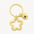 Gele ster sleutelhanger hanger met bel schattige tas charm DIY knutselenaccessoire leuk - Lichtgeel