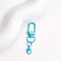 Blauer lackierter Metall U-Haken mit Drehbasis und Karabinerverschluss für DIY Puppen. - Blau