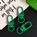Green zinc alloy swivel lobster clasp keychain DIY bag hardware accessories multi-color pack - Dark Green